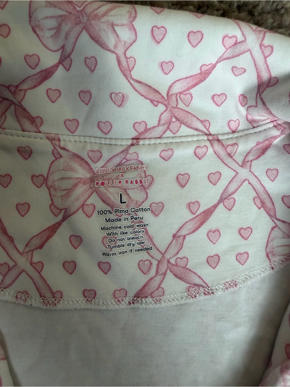 LoveShackFancy X Roller Rabbit Polo Top - Picture 2 of 2